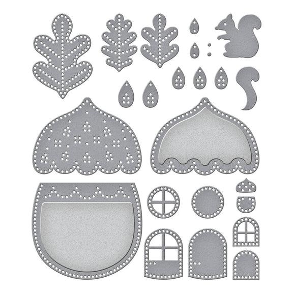 Spellbinders - Felt Stitch & Create Collection - Dies - Felt Autumn Acorn House-ScrapbookPal