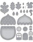 Spellbinders - Felt Stitch & Create Collection - Dies - Felt Autumn Acorn House-ScrapbookPal