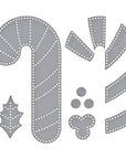 Spellbinders - Felt Stitch & Create Collection - Dies - Felt Candy Cane-ScrapbookPal
