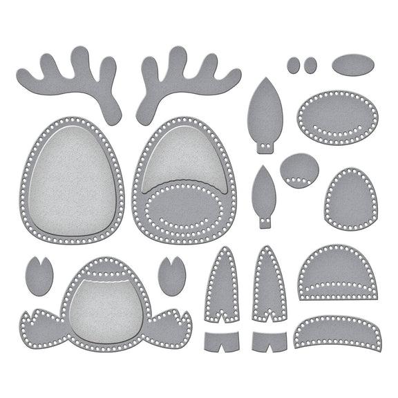 Spellbinders - Felt Stitch &amp; Create Collection - Dies - Felt Reindeer-ScrapbookPal