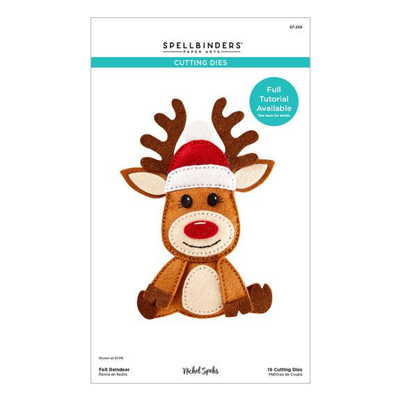 Spellbinders - Felt Stitch &amp; Create Collection - Dies - Felt Reindeer-ScrapbookPal