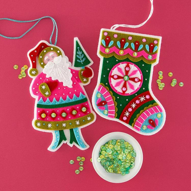 Spellbinders - Festive Felt Christmas Collection - Dies - Festive Santa-ScrapbookPal