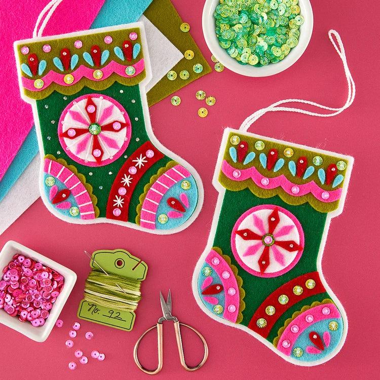 Spellbinders - Festive Felt Christmas Collection - Dies - Festive Stocking-ScrapbookPal