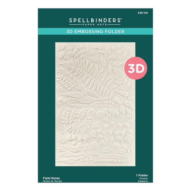 Spellbinders - Field Notes Collection - 3D Embossing Folder - Field Notes-ScrapbookPal