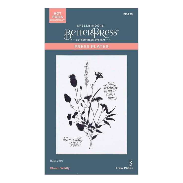 Spellbinders - Field Notes Collection - Press Plates - Bloom Wildly-ScrapbookPal