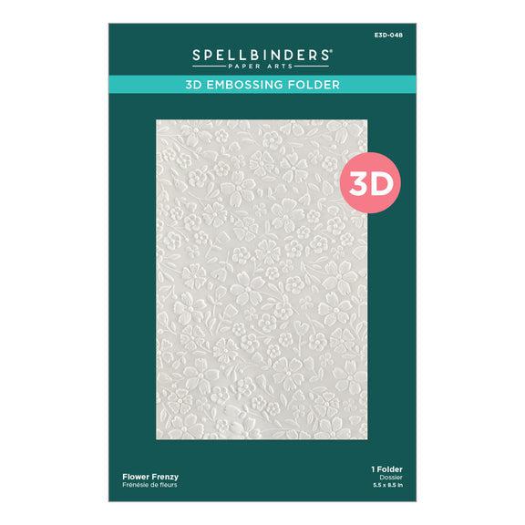 Spellbinders - Floral Reflection Collection - 3D Embossing Folder - Flower Frenzy-ScrapbookPal