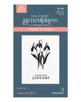 Spellbinders - Florals Through the Year Collection - Press Plates - January Snowdrop-ScrapbookPal