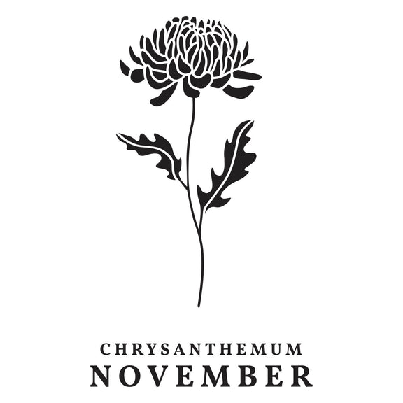 Spellbinders - Florals Through the Year Collection - Press Plates - November Chrysanthemum-ScrapbookPal