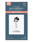 Spellbinders - Florals Through the Year Collection - Press Plates - October Cosmos-ScrapbookPal