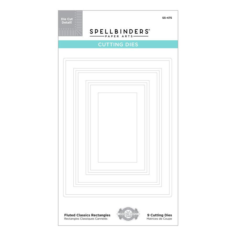 Spellbinders - Fluted Classics Collection - Dies - Fluted Classics Rectangles-ScrapbookPal
