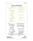 Spellbinders - Four Petal Collection - Glimmer Hot Foil Plate & Die Set - Making Me Smile Sentiments