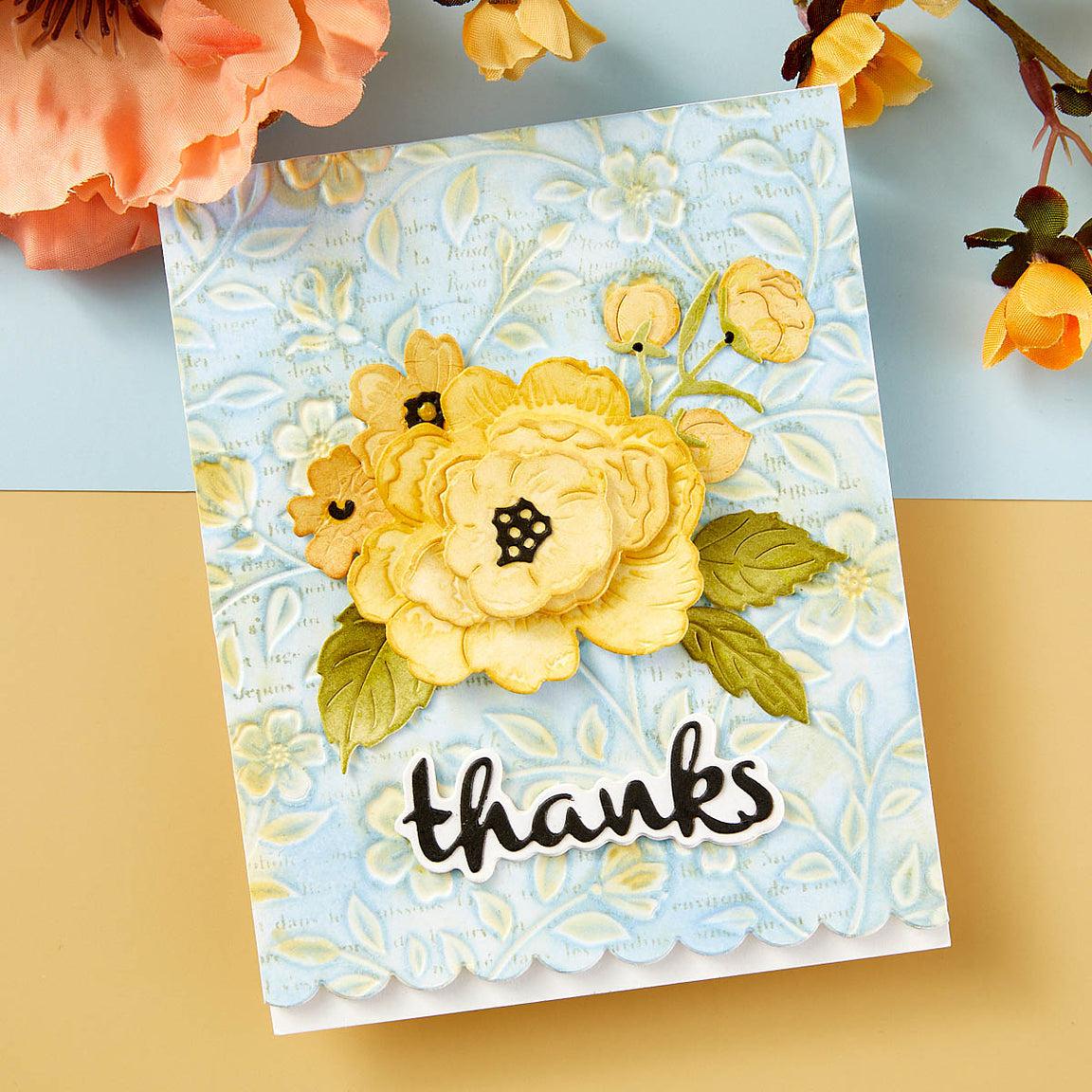 Spellbinders - From the Garden Collection - 3D Embossing Folder - Flowers &amp; Foliage-ScrapbookPal