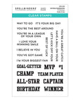 Spellbinders - Game Day Collection - Clear Stamps - All-Star Sentiments-ScrapbookPal