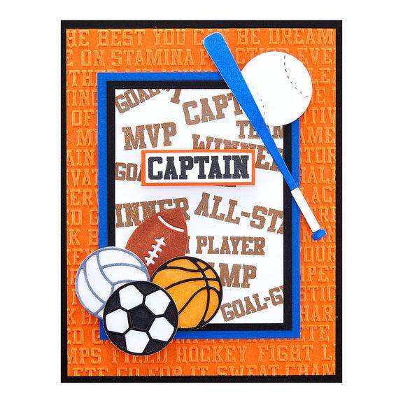 Spellbinders - Game Day Collection - Clear Stamps - All-Star Sentiments-ScrapbookPal