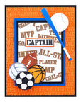 Spellbinders - Game Day Collection - Clear Stamps - All-Star Sentiments-ScrapbookPal