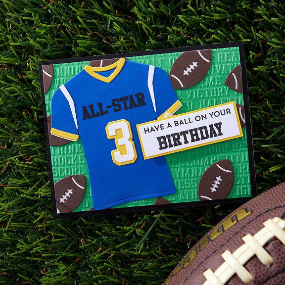 Spellbinders - Game Day Collection - Embossing Folder - Sports Talk-ScrapbookPal