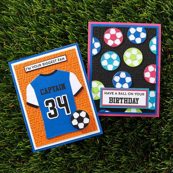 Spellbinders - Game Day Collection - Embossing Folder - Sports Talk-ScrapbookPal