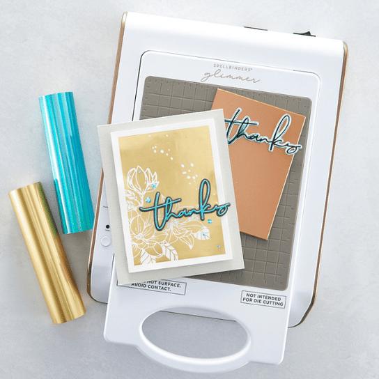 Spellbinders - Glimmer Essentials Solid Shapes Collection - Glimmer Hot Foil Plate - Essential Glimmer Solid Rectangle - Scratch &amp; Dent-ScrapbookPal
