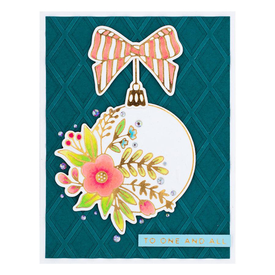 Spellbinders - Glimmer Greetings Collection - Glimmer Hot Foil Plate & Die Set - Blooming Ornament