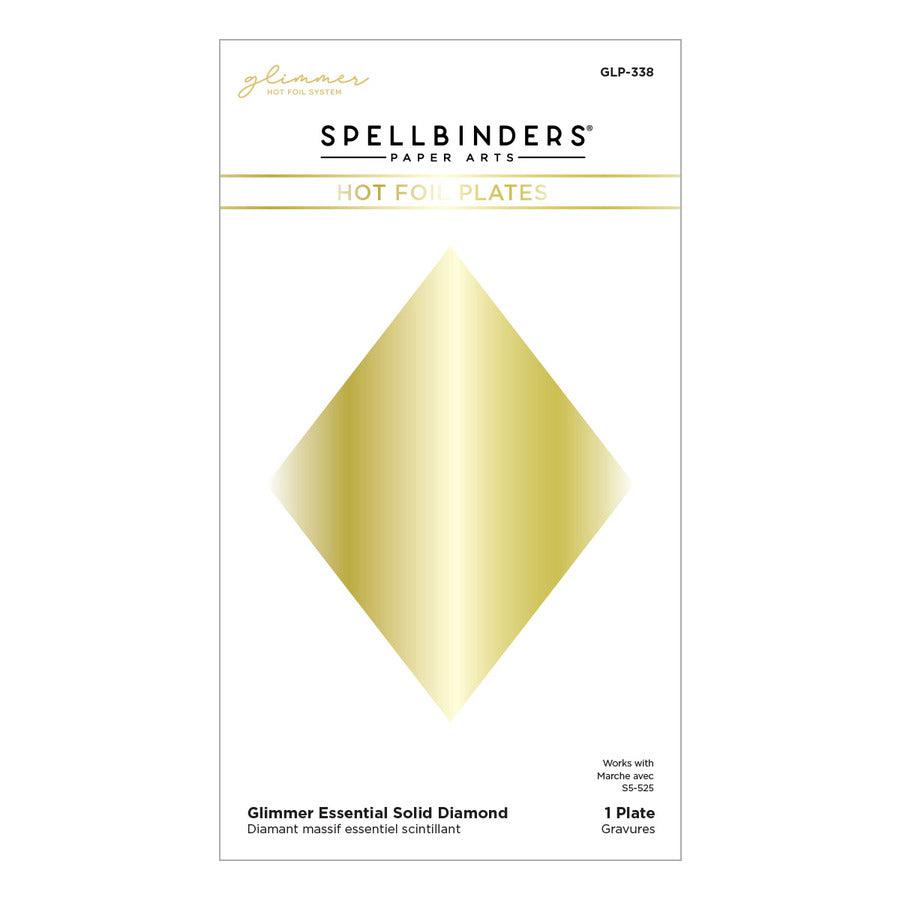 Spellbinders - Glimmer Greetings Collection - Glimmer Hot Foil Plate - Glimmer Essential Solid Diamond