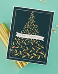Spellbinders - Glimmer for the Holidays Collection - Glimmer Hot Foil Plate - Swirling Foliage Tree-ScrapbookPal