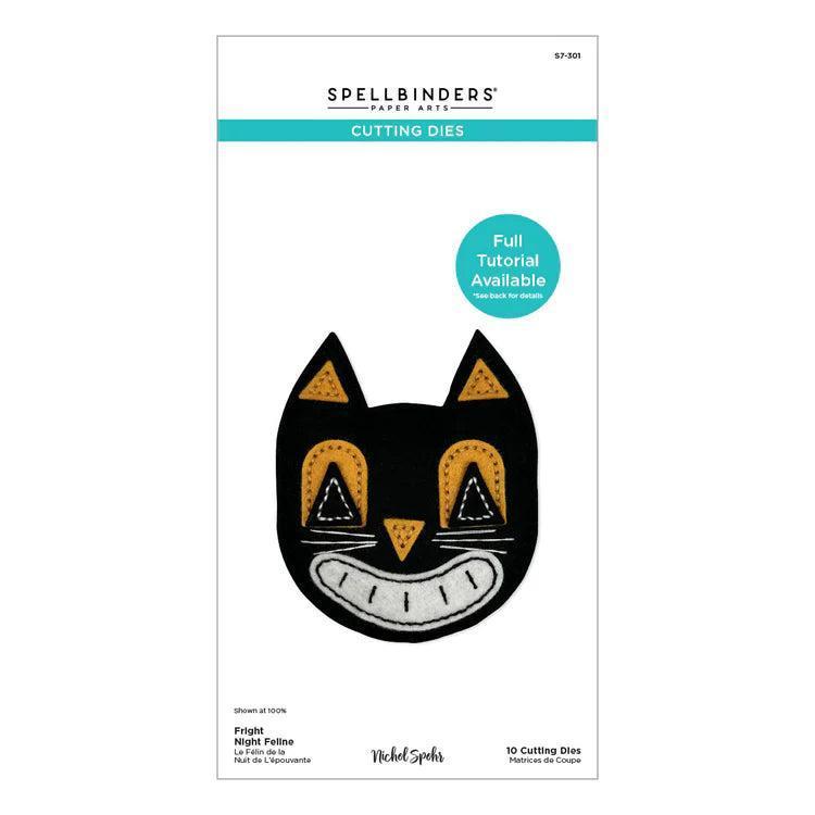 Spellbinders - Halloween Felt Stitch & Create Collection - Dies - Felt Fright Night Feline-ScrapbookPal