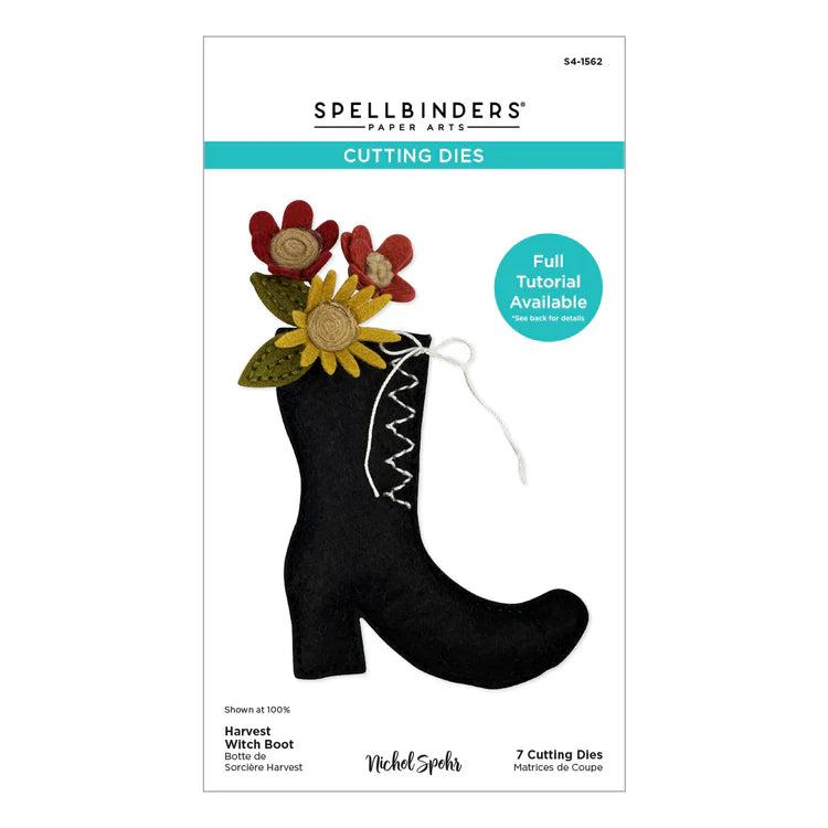 Spellbinders - Halloween Felt Stitch & Create Collection - Dies - Felt Harvest Witch Boot-ScrapbookPal
