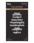 Spellbinders - Halloween Hugs Collection - Letterpress + Foil Plate & Dies - Spooky Sentiments-ScrapbookPal