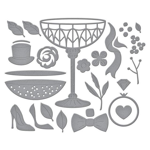 Spellbinders - Happier Hour Collection - Dies - A Special Toast-ScrapbookPal