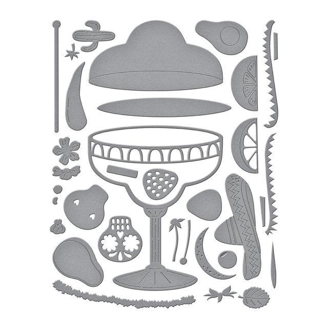 Spellbinders - Happier Hour Collection - Dies - Sip Sip Ole'-ScrapbookPal