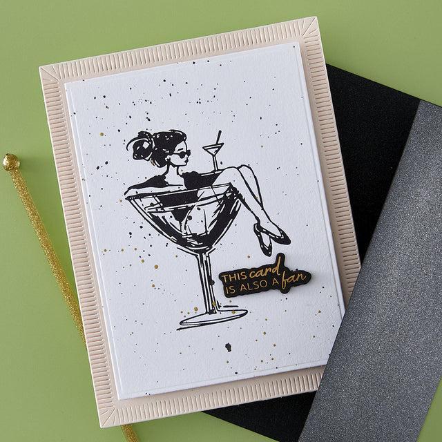 Spellbinders - Happier Hour Collection - Press Plate & Dies - Martini Mood-ScrapbookPal