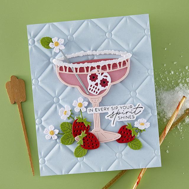 Spellbinders - Happier Hour Collection - Press Plate & Dies - Sip Sip Ole Sentiments-ScrapbookPal