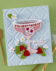 Spellbinders - Happier Hour Collection - Press Plate & Dies - Sip Sip Ole Sentiments-ScrapbookPal
