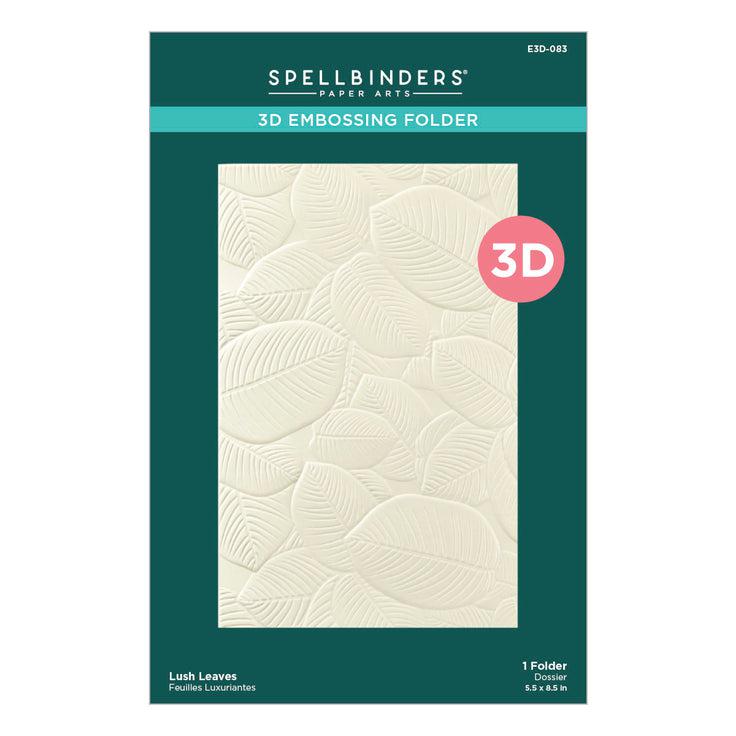 Spellbinders - Happy Hour Collection - 3D Embossing Folder - Lush Leaves-ScrapbookPal