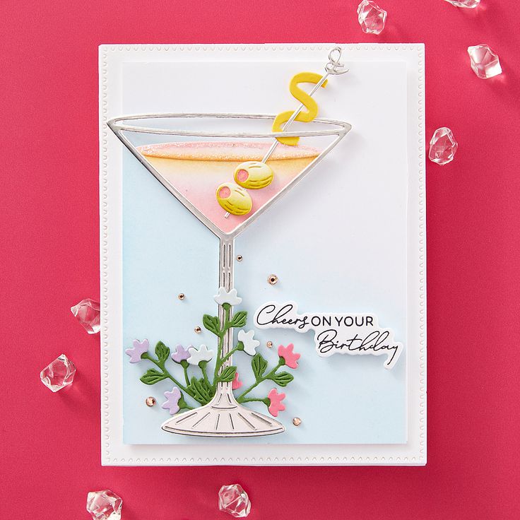 Spellbinders - Happy Hour Collection - Dies - Olive Martinis-ScrapbookPal