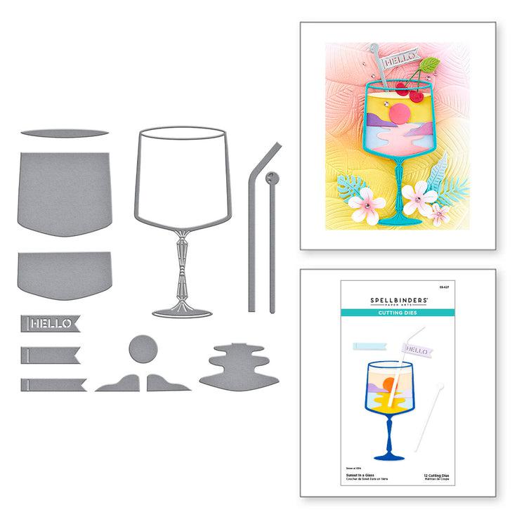 Spellbinders - Happy Hour Collection - Dies - Sunset in a Glass-ScrapbookPal