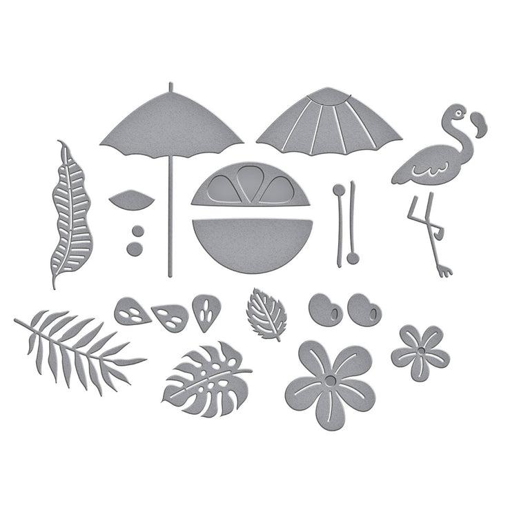Spellbinders - Happy Hour Collection - Dies - Tropical Flair-ScrapbookPal