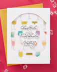 Spellbinders - Happy Hour Collection - Press Plate & Stencils Bundle - Layered Classy Glasses-ScrapbookPal