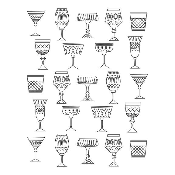 Spellbinders - Happy Hour Collection - Press Plates - Classy Glasses-ScrapbookPal