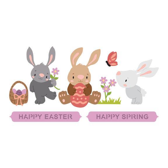 Spellbinders - Happy Spring Collection - Dies - Bunny Buddies-ScrapbookPal