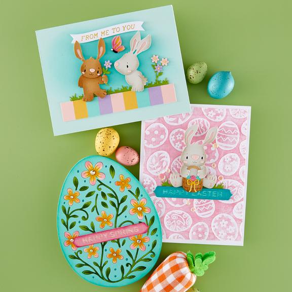 Spellbinders - Happy Spring Collection - Dies - Bunny Buddies-ScrapbookPal