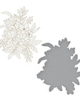 Spellbinders - Hexi-Gems Collection - Glimmer Hot Foil Plate & Die Set - Hexi-Gem Blooms-ScrapbookPal