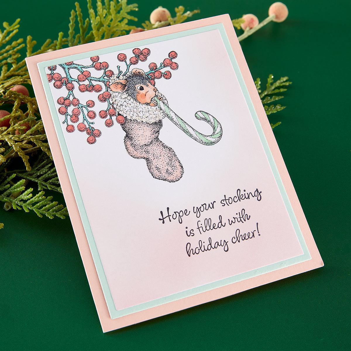 Spellbinders - Holiday Dreams Collection - Cling Stamps - Sweet Twist-ScrapbookPal