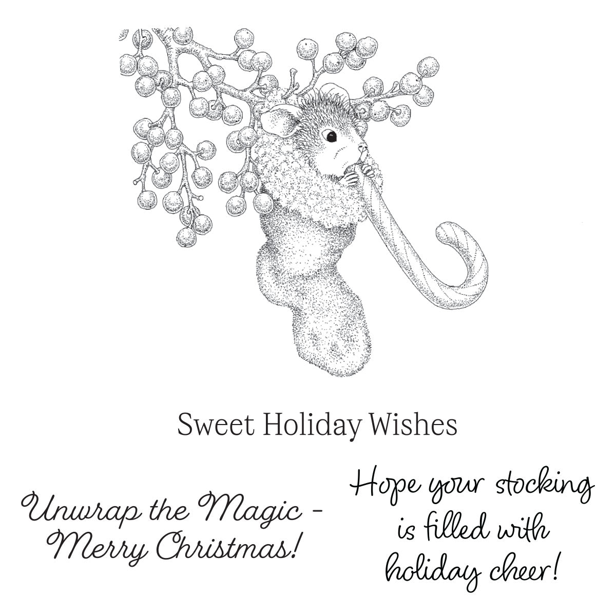 Spellbinders - Holiday Dreams Collection - Cling Stamps - Sweet Twist-ScrapbookPal
