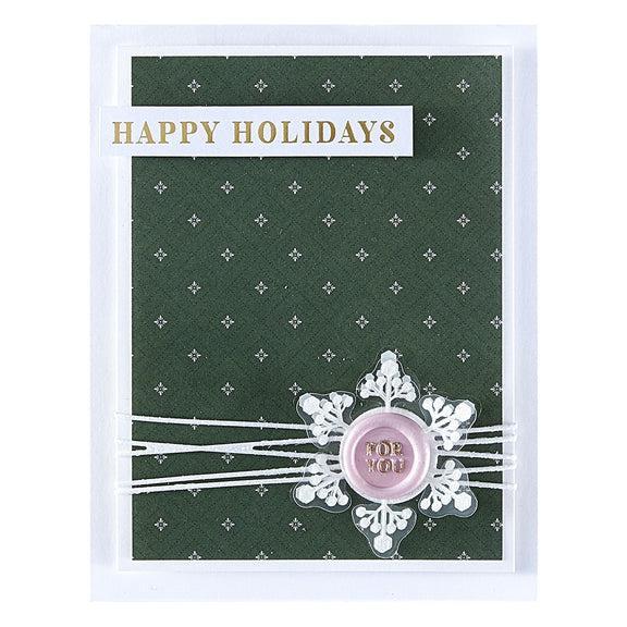 Spellbinders - Holiday Magic Collection - 3D Wax Seal Stamp - For You Mini-ScrapbookPal