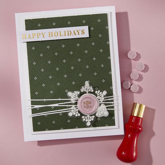 Spellbinders - Holiday Magic Collection - 3D Wax Seal Stamp - For You Mini-ScrapbookPal