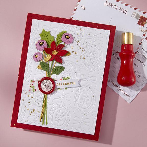 Spellbinders - Holiday Magic Collection - 3D Wax Seal Stamp - Snowflake Mini-ScrapbookPal