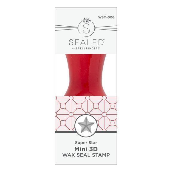 Spellbinders - Holiday Magic Collection - 3D Wax Seal Stamp - Super Star Mini-ScrapbookPal