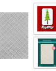 Spellbinders - Home for the Holidays Collection - 3D Embossing Folder - Argyle Plaid-ScrapbookPal