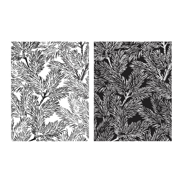 Spellbinders - Home for the Holidays Collection - Press Plates - Night &amp; Day Pines-ScrapbookPal